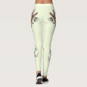 Farbenfrohe Blume Giraffe Leggings Frühjahrsdesign (Rückseite)