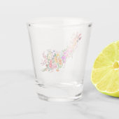 Farbenfrohe Blume Giraffe Shot Glass Gift Malerei Schnapsglas (Rückseite)