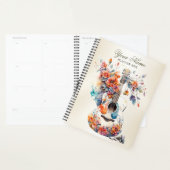 Farbenfrohe Blume Gitarrenmusik Instrument Elegant Planer (Anzeige)