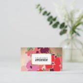 Farbenfrohe Blume, Goldsalon Erinnerung Terminkarte (Stehend Vorderseite)