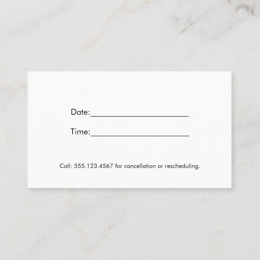 Farbenfrohe Blume, Goldsalon Erinnerung Terminkarte (Rückseite)