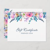 Farbenfrohe Blume Grenz-Geschenkgutschein Postkarte (Vorne/Hinten)