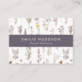 Farbenfrohe Blume, Grüne, Floristrie, Blume Shop Visitenkarte (Vorderseite)
