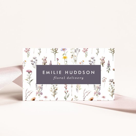 Farbenfrohe Blume, Grüne, Floristrie, Blume Shop Visitenkarte