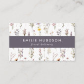 Farbenfrohe Blume, Grüne, Floristrie, Blume Shop Visitenkarte (Vorderseite)