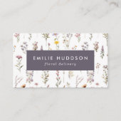 Farbenfrohe Blume, Grüne, Floristrie, Blume Shop Visitenkarte (Vorderseite)