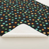 Farbenfrohe Blume Happy Pattern Throw Blanket Sherpadecke (3/4)