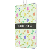 Farbenfrohe Blume, hellgrüner Hintergrund, schwarz Autolufterfrischer (Links)