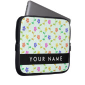 Farbenfrohe Blume, hellgrüner Hintergrund, schwarz Laptopschutzhülle (Vorne Rechts)