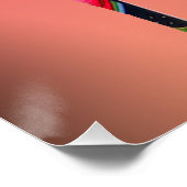 Farbenfrohe Blume High Heel Poster (Ecke)