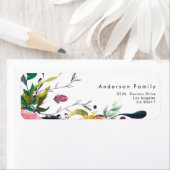 Farbenfrohe Blume Hochzeit Rücksendeadresse (Insitu)