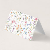 Farbenfrohe Blume Hochzeit Vielen Dank (Rückseite)