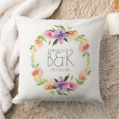 Farbenfrohe Blume Hochzeitskranz Kissen (Decke)