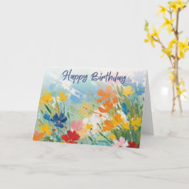 Farbenfrohe Blume Hübscher Blumenglückwunsch zum G Karte
