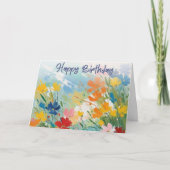 Farbenfrohe Blume Hübscher Blumenglückwunsch zum G Karte (Vorderseite)