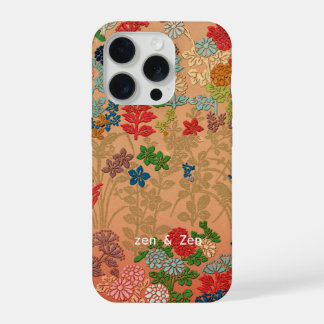 Farbenfrohe Blume I Japanische Kunst I Rosa und Vi iPhone 15 Pro Hülle