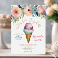 Farbenfrohe Blume Ice Creme Brautparty Party
