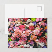 Farbenfrohe Blume im Blumenstrauß Postkarte (Vorne/Hinten)