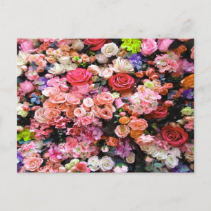 Farbenfrohe Blume im Blumenstrauß Postkarte