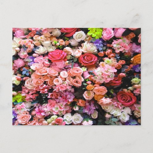 Farbenfrohe Blume im Blumenstrauß Postkarte (Vorderseite)