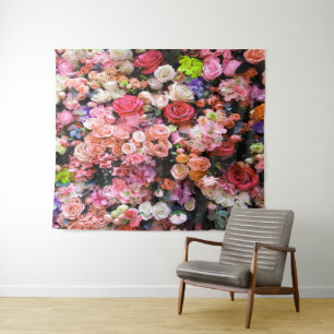Farbenfrohe Blume im Blumenstrauß Wandteppich
