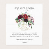 Farbenfrohe Blume im Bouquet Visitenkarte Visitenkarten (Innenseite Aufgefaltet)