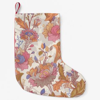 Farbenfrohe Blume im Hintergrund. Gentle nahl Kleiner Weihnachtsstrumpf