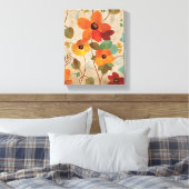 Farbenfrohe Blume im Hintergrund Leinwanddruck (Insitu (Schlafzimmer))