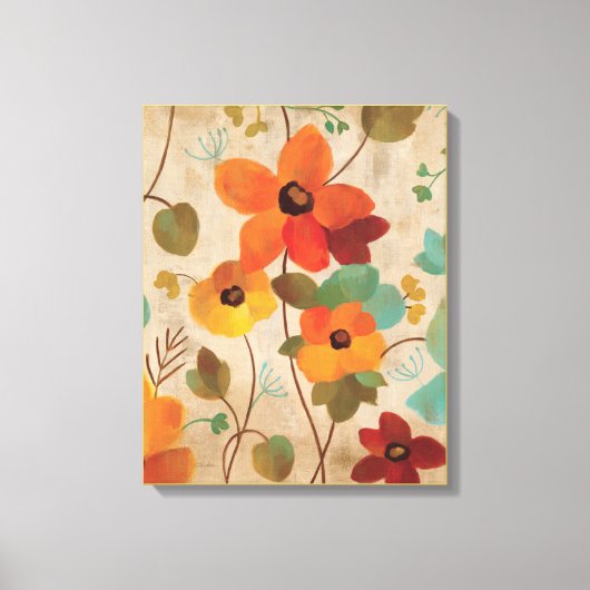 Farbenfrohe Blume im Hintergrund Leinwanddruck (Vorderseite)