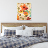Farbenfrohe Blume im Hintergrund Leinwanddruck (Insitu (Schlafzimmer))