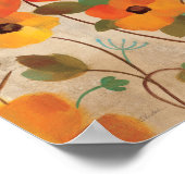 Farbenfrohe Blume im Hintergrund Poster (Ecke)