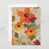 Farbenfrohe Blume im Hintergrund Postkarte (Vorne/Hinten)