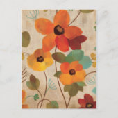 Farbenfrohe Blume im Hintergrund Postkarte (Vorderseite)