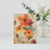 Farbenfrohe Blume im Hintergrund Postkarte (Stehend Vorderseite)