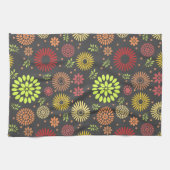 Farbenfrohe Blume in warmen Farbtönen Geschirrtuch (Horizontal)