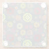 Farbenfrohe Blume in warmen Farbtönen Glasuntersetzer (Rückseite)