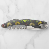 Farbenfrohe Blume in warmen Farbtönen Kellnermesser (Rückseite)