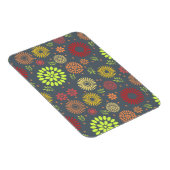 Farbenfrohe Blume in warmen Farbtönen Magnet (Rechte Seite)