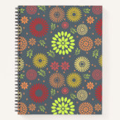 Farbenfrohe Blume in warmen Farbtönen Notizblock (Vorderseite)