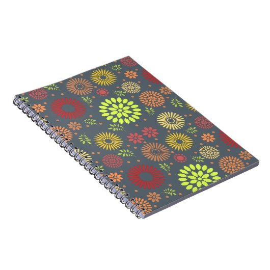 Farbenfrohe Blume in warmen Farbtönen Notizblock (Rechte Seite)