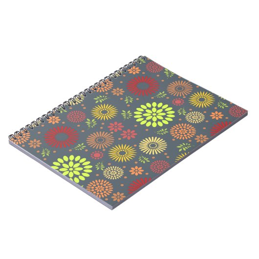 Farbenfrohe Blume in warmen Farbtönen Notizblock (Linke Seite)