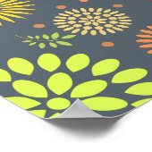 Farbenfrohe Blume in warmen Farbtönen Poster (Ecke)