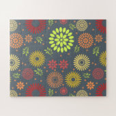 Farbenfrohe Blume in warmen Farbtönen Puzzle (Horizontal)