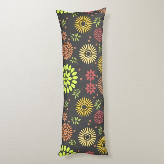 Farbenfrohe Blume in warmen Farbtönen Seitenschläferkissen (Rückseite (Vertikal))