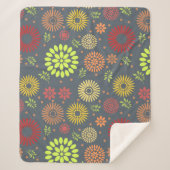 Farbenfrohe Blume in warmen Farbtönen Sherpadecke (Vorderseite)