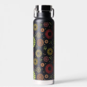 Farbenfrohe Blume in warmen Farbtönen Trinkflasche (Vorne)