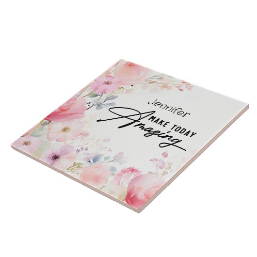 Farbenfrohe Blume Inspiration Keramik Tile Fliese (Seite)