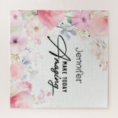 Farbenfrohe Blume Inspirationsfrage Puzzle (Horizontal)
