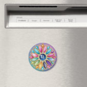 Farbenfrohe Blume Jewel Magnet (In Situ (Geschirrspüler))
