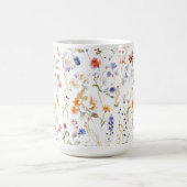 Farbenfrohe Blume Kaffeetasse (Mittel)